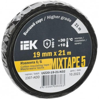 Изолента IEK MIXTAPE 5, 19 мм/21 м Изолента IEK MIXTAPE 5, 19 мм/21 м