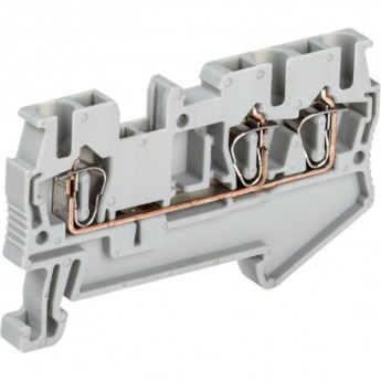 Клемма пружинная IEK КПИ 3в-2,5 3 вывода 31А серая - YZN11-3-002-K03