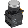 Кнопка с подсветкой IEK MASTER d=22мм 1NO+1NC белая MI-BT60-11D-3-12-K01