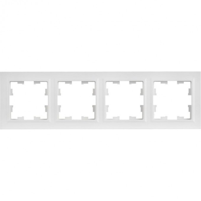 Рамка 4-м IEK BRITE РУ-4-БрАБ арктич. белая BR-M42-K91