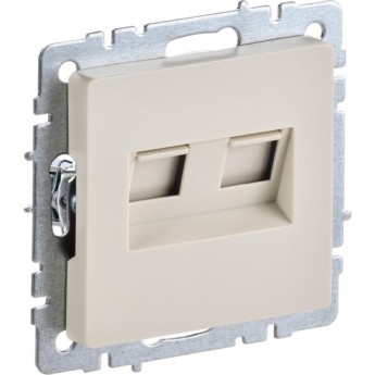 Розетка двойная IEK BRITE RJ11+RJ45 кат.5E РК/Т12-БрКр бежевый - BR-KT20-O-1-K10 Розетка двойная IEK BRITE RJ11+RJ45 кат.5E РК/Т12-БрКр бежевый - BR-KT20-O-1-K10