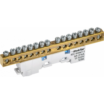 Шина N "ноль" IEK TEKFOR TF-NN20-16-KL-K07 изолированная на универсальном держателе 8х12-16-С Шина N "ноль" IEK TEKFOR TF-NN20-16-KL-K07 изолированная на универсальном держателе 8х12-16-С